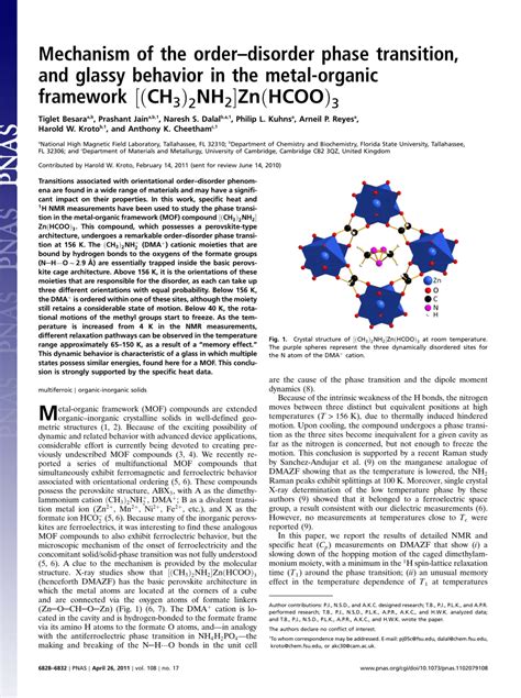 Pdf Mechanism Of The Order Disorder Phase Transition And Glassy