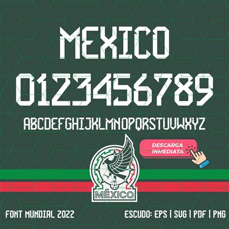 Font Vector De La Seleccion De Mexico 2022 23 En Formatos Etsy UK