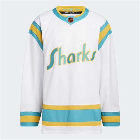 Adidas Sharks Authentic Reverse Retro Wordmark Jersey White Men S