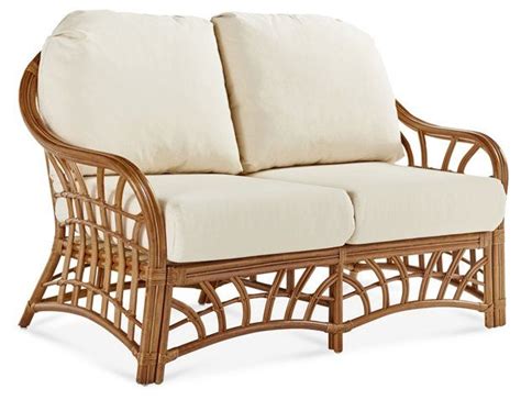 New Kauai Rattan Loveseat Natural White Rattan Loveseat Loveseat