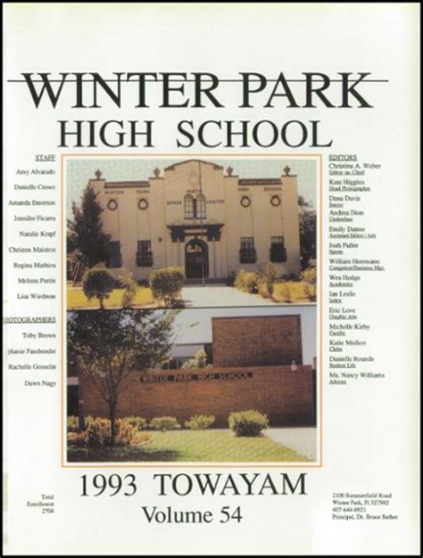 Explore 1993 Winter Park High School Yearbook, Winter Park FL - Classmates