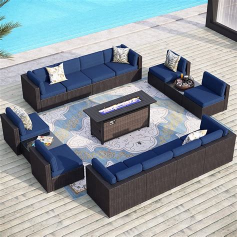 Sophia William Patio Furniture Set With Fire Pit Table Piece