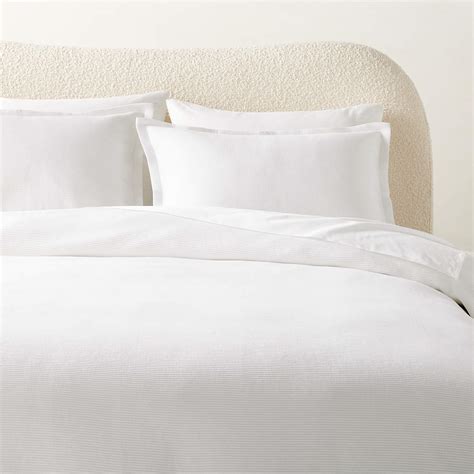 Nett Organic Cotton White King Duvet Cover + Reviews | CB2