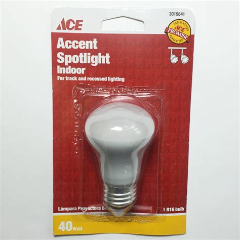 Ace 40w 120v R16 E26 Base Flood Incandescent Light Bulb Bulbamerica