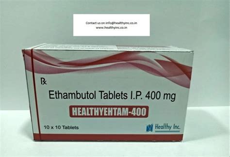 Ethambutol Tablets Ip At Rs 157 4 Strip Of 1 Tablet Ethambutol Hydrochloride Tablet In Mumbai