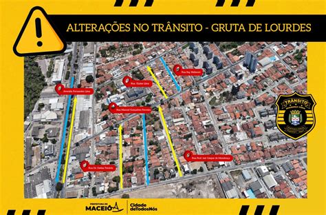 Reordenamento de vias no bairro Gruta de Lourdes Mobilidade Maceió