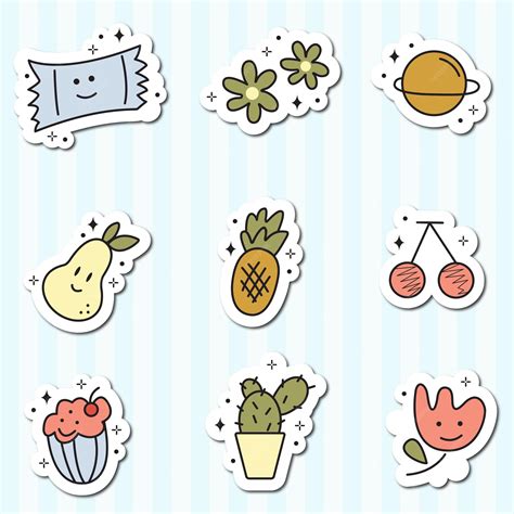 Premium Vector Cute Sticker Vector Illustration Design