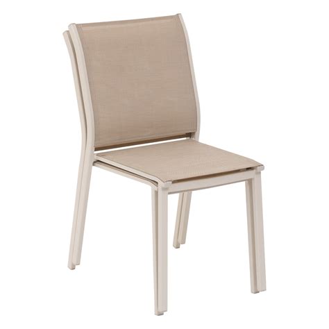 Chaise de jardin empilable ESSENTIA Lin Argile Hespéride 46 x 61 x 88 cm