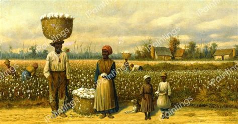 Cotton Picking Painting By William Aiken Walker Reproduction