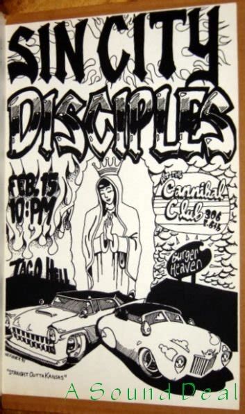 Sin City Disciples Cannibal Club 91 Gig Poster Tenderloin Austin Texas