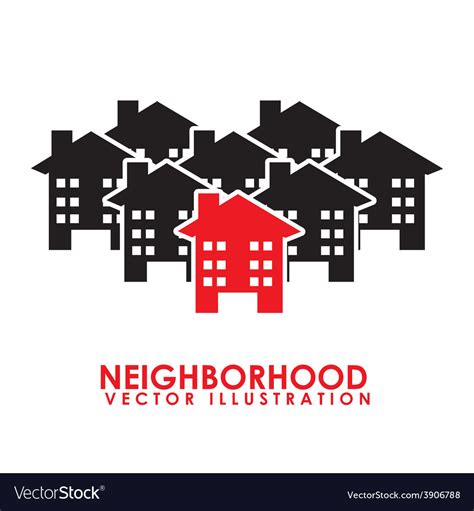 Neighborhood Royalty Free Vector Image - VectorStock