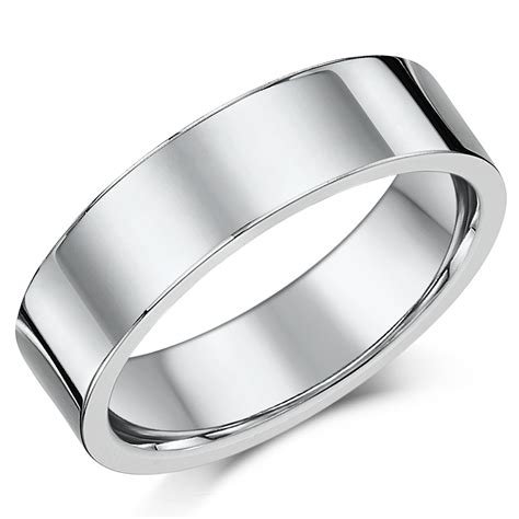 Mm Flat Court Sterling Silver Wedding Ring Band Sterling Silver At