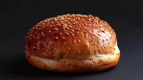 premium photo freshly baked hamburger bread burger bun isolated