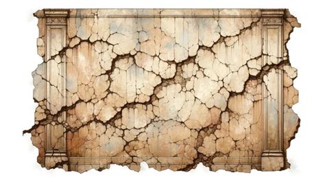 Premium Ai Image An Illustration Depicting An Old Cracked Plaster