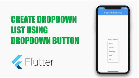 How To Create Dropdown Button In Flutter Dropdown Lists In Flutter