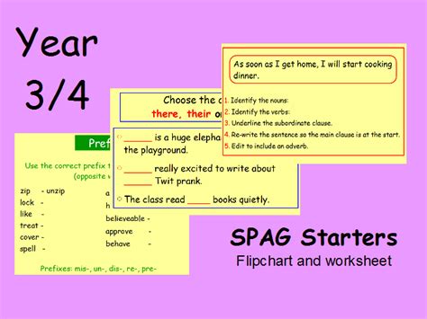 Year 3 4 Spag Starters Teaching Resources