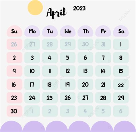 Calendário Bonito E Simples Abril 2023 PNG , Calendário, Abril, 2023 ...