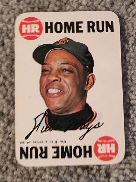 Lot Detail Willie Mays 1968 Topps Game Card Insert 8 Cr