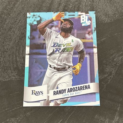 2024 Topps Big League Randy Arozarena Rare Blue Foil 262 Rays EBay