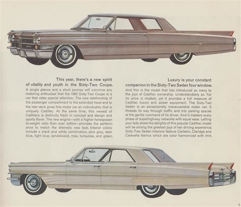 Introducing The 1963 Cadillac Sixty Two Coupe And Sedan 223 Inches In