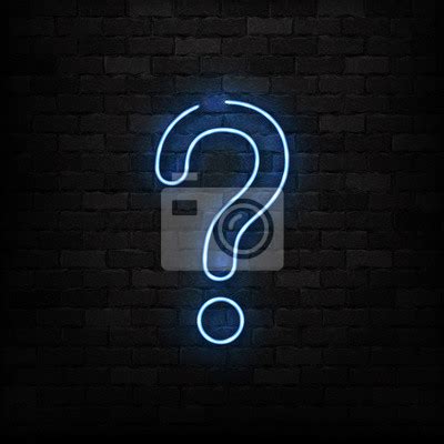 Vector Realistic Isolated Neon Sign Of Question Logo For Decoration