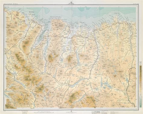 SUTHERLAND COAST Strathy Head Loch Eriball Durness Scotland LARGE 1895 Map