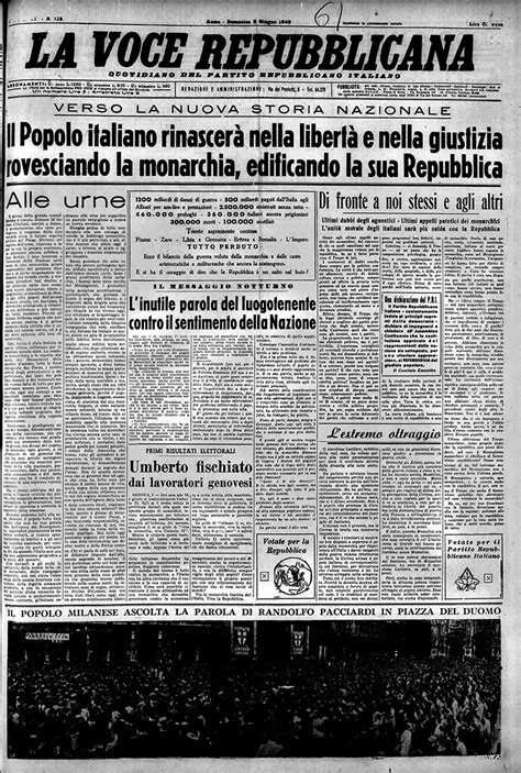 STORIA E IMMAGINI Della FESTA DELLA REPUBBLICA 2 GIUGNO 1946 L