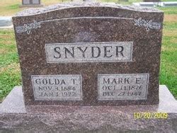 Golda Tye Crum Snyder M Morial Find A Grave