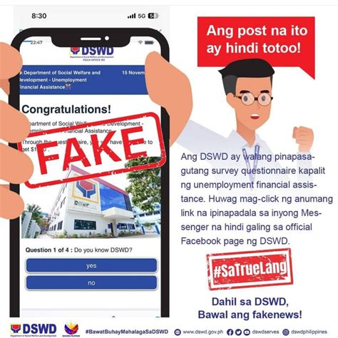 Publiko Pinag Iingat Sa Mga Pekeng Programa Ng DSWD Sa Social Media