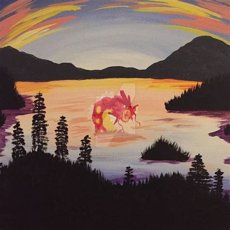 Gyarados at Lake of Rage by Carprincess on DeviantArt