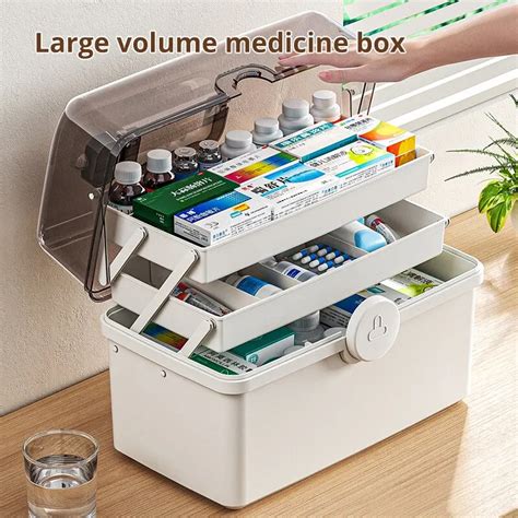 Large Capacity Medicine Box For Home Medicine Storage Multi Layer