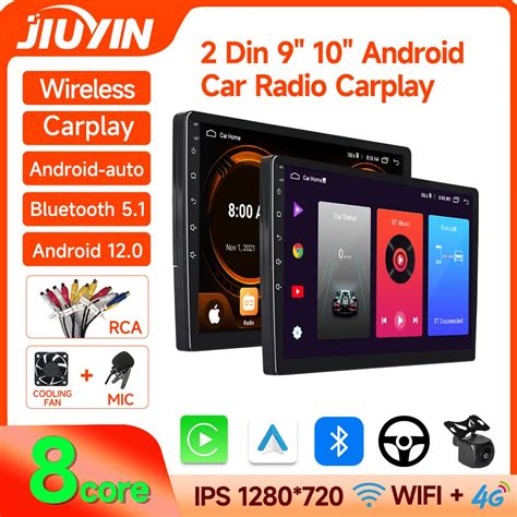 JIUYIN 2 Din Car Radio Carplay Android Auto 9inch 10inch 4G 64G