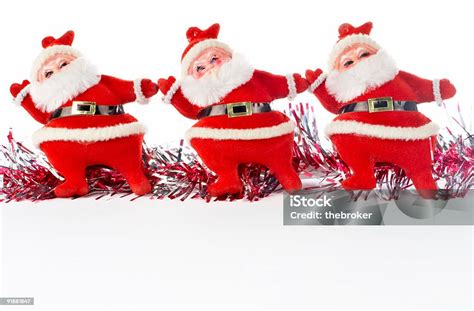 Three Santa Claus Stock Photo - Download Image Now - Adult, Adults Only ...