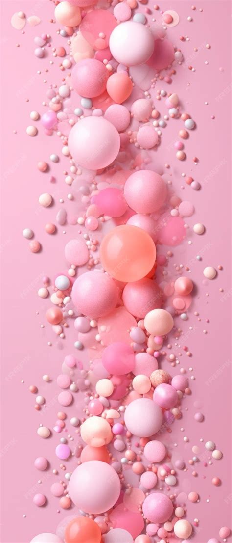 Premium Photo | Pink balloons on a pink background