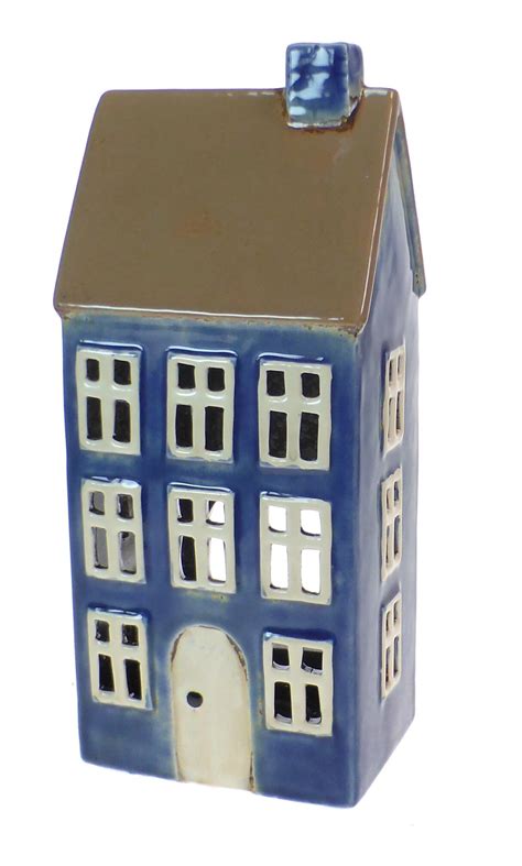 3 Storey Blue Tealight House