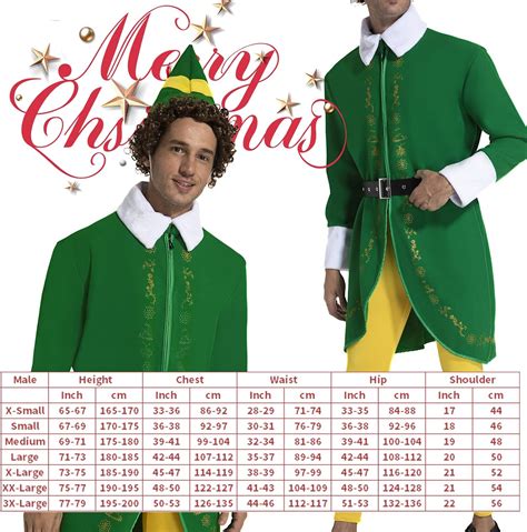 Buy Buddy The Elf Costume For Men Halloween Christmas Elf Costume