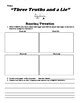 Roaring Twenties Three Truths A Lie Udl Worksheet By Northeast