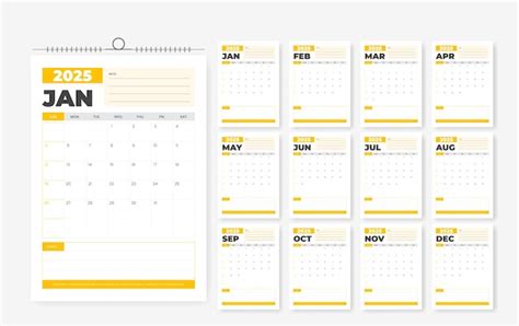 Premium Vector 2025 Calendar Design Template