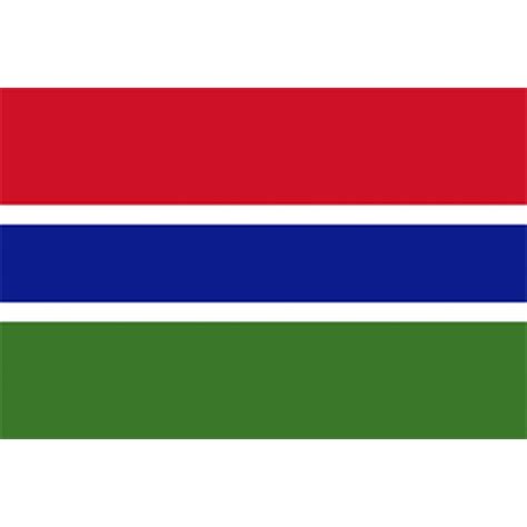 Gambia Flag Green West Africa Red Unity Png