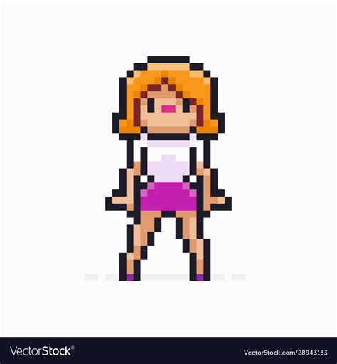 Pixel Art Girl Royalty Free Vector Image VectorStock 32968 Hot Sex