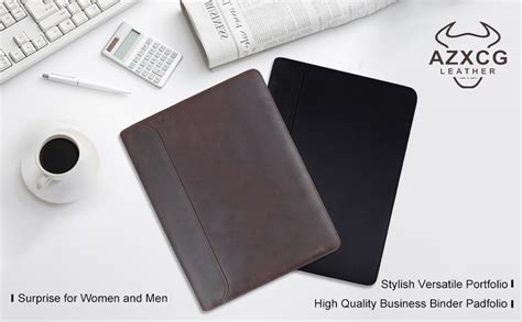 Amazon AZXCG Leather Portfolio Binder For Men Professional