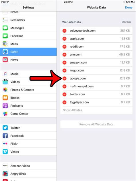 How To Delete Cookies For A Specific Website On An Ipad Solve Your Tech