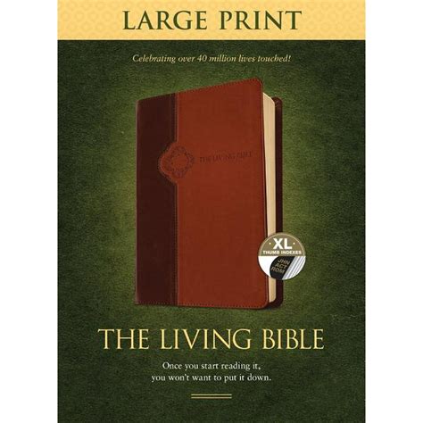 The Living Bible Large Print Edition Tutone Hardcover