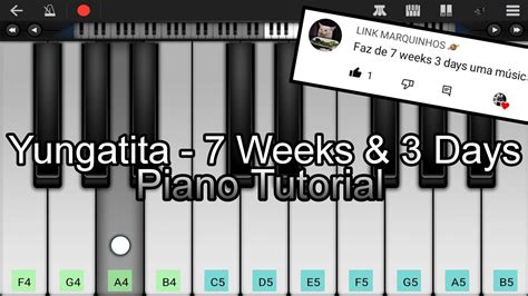 Yungatita Weeks Days Perfect Piano Easy Piano Tutorial Youtube