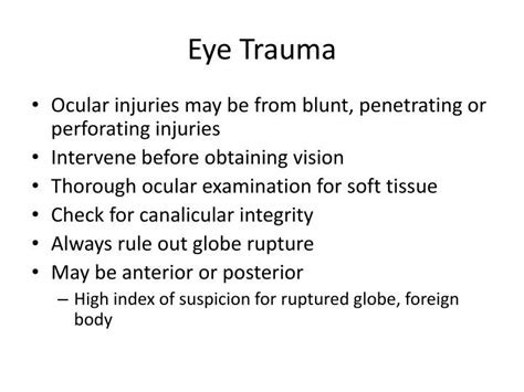 Ppt Eye Trauma Powerpoint Presentation Id 1425918