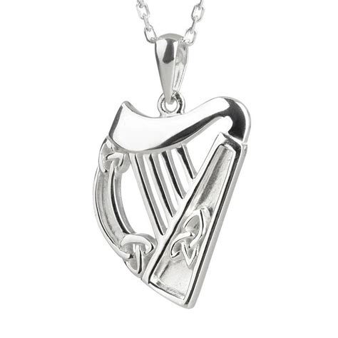 Beautiful Sterling Silber Celtic Harp Crafted By Solvar Jewellery In Irland Keltischeharfe