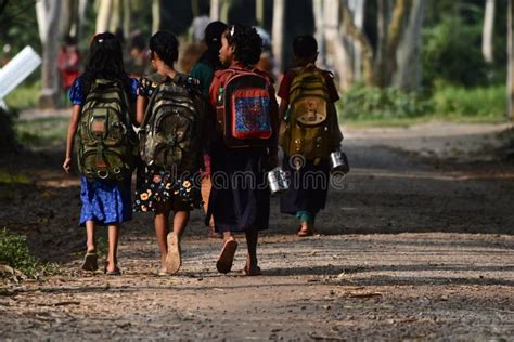 Young Kids Are Going To School In Bangladesh Unique Photo Editorial