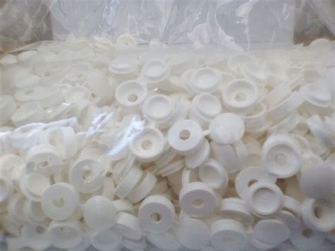 White Plastic Screw Cover Caps Fold Over Hinged 3 Mm Hole 6g To 8g