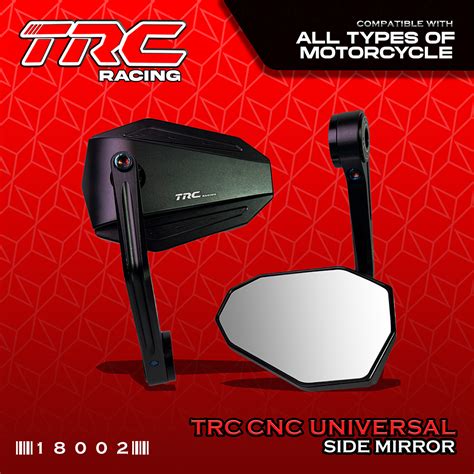 Trc Racing Cnc Universal Bar End Side Mirror Japan Lens Clear And Non