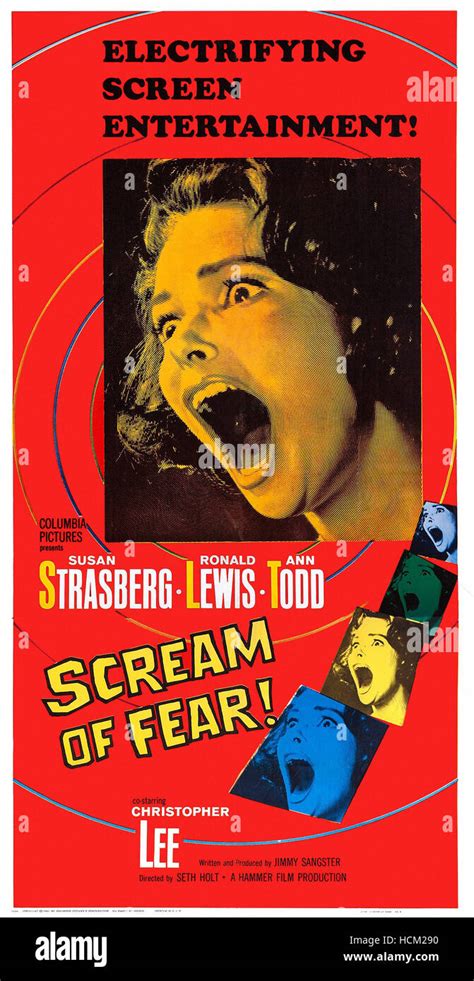 Scream Of Fear Aka Taste Of Fear Susan Strasberg On Poster Art